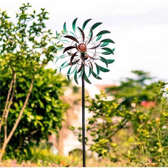 Stargarden Metal Wind Spinner,Two-Way Wind Sculptures,360 Degrees Kinetic Wind - Picture 5 of 7
